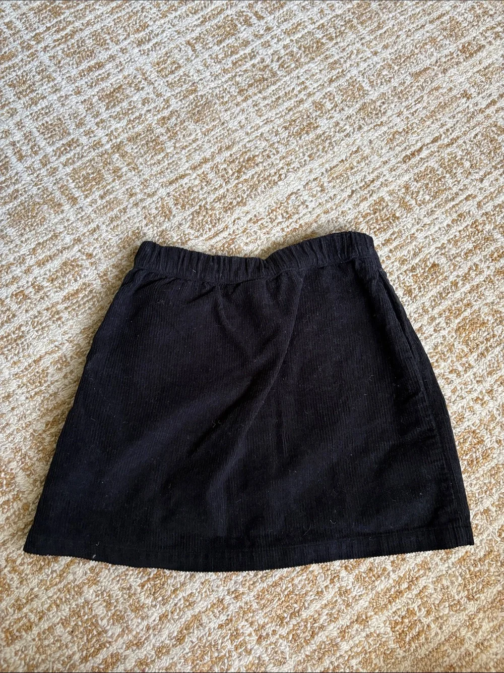 GAP Black Corduroy Button-Front Skirt